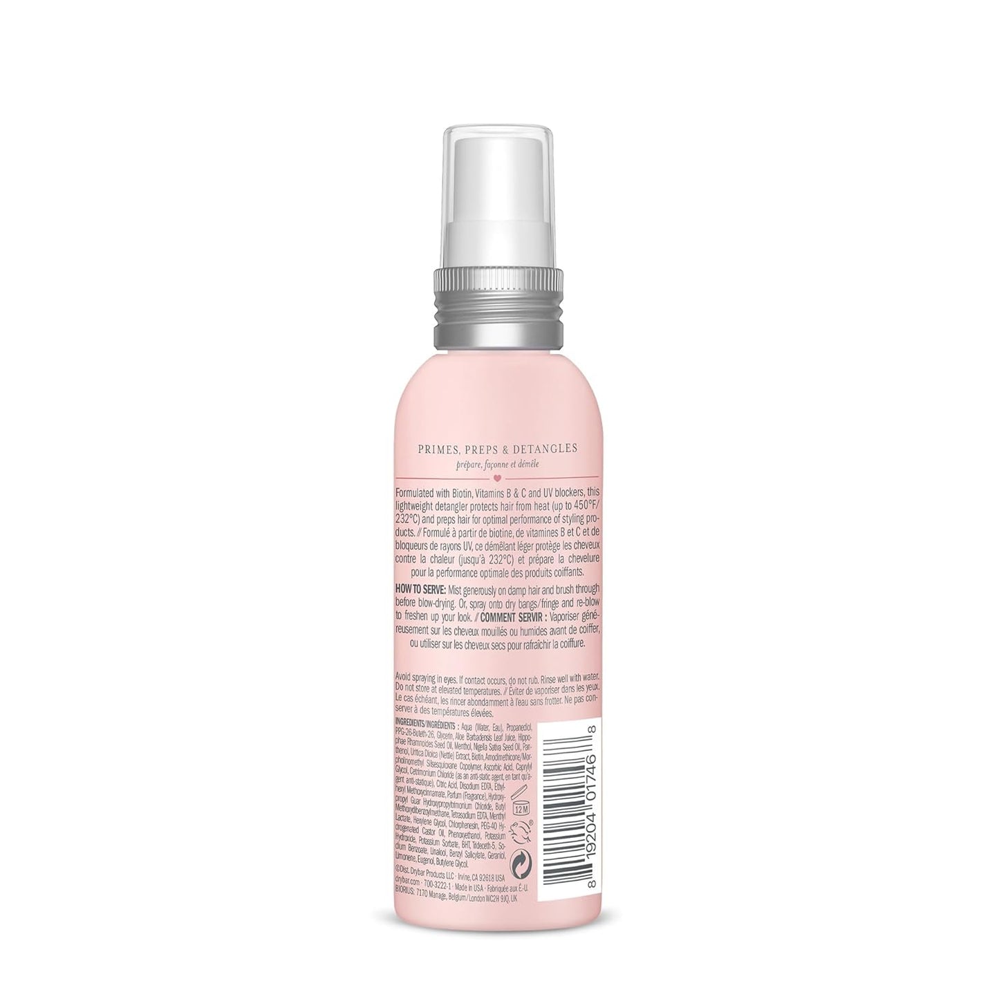 Drybar Prep Rally Prime & Prep Detangler | Nourishes Hair, Detangles with Ease, Leaves Hair Soft & Manageable, Protects Hair, Cruelty Free
