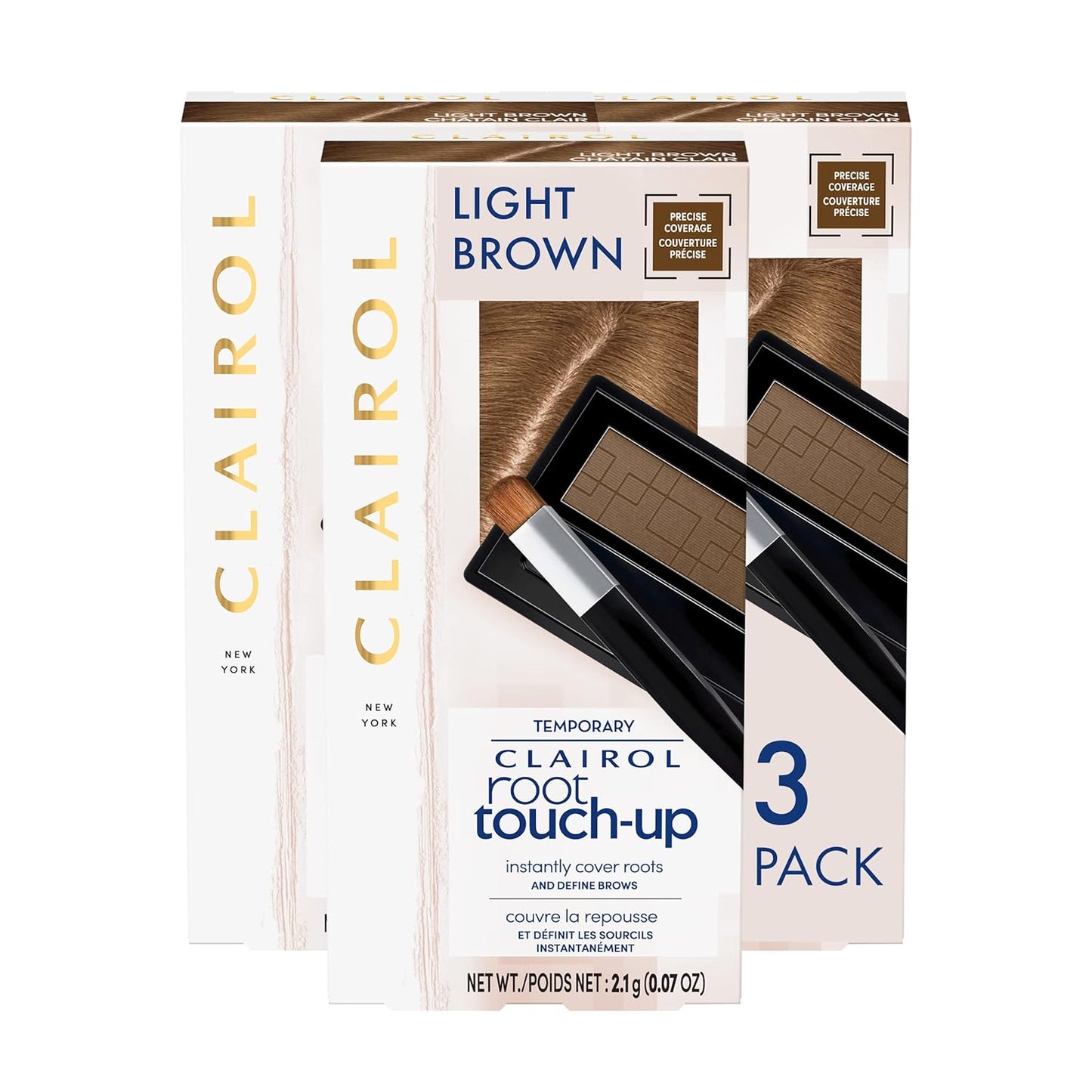 Clairol Root Touch-Up Temporary Concealing Powder, Dark Brown Hair Color, 1 Count