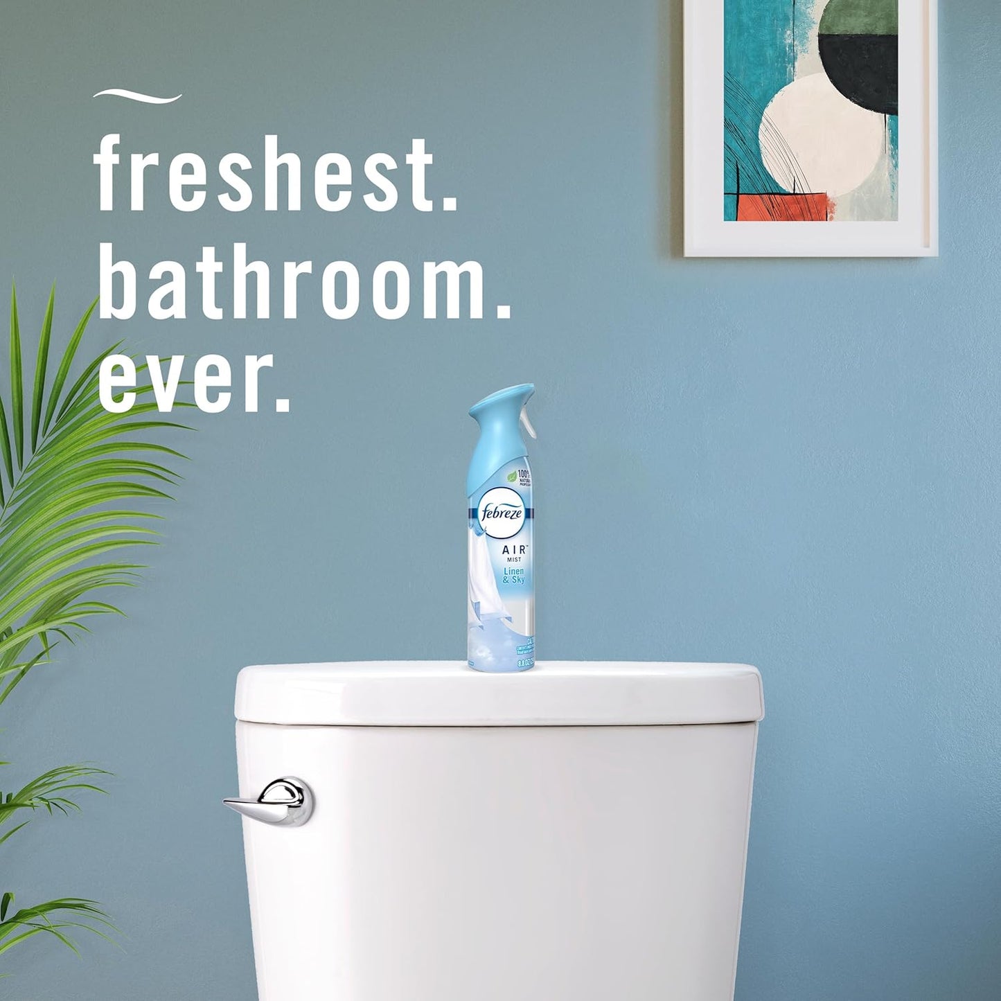 Febreze Air Freshener Spray, Linen & Sky, Odor Eliminator for Strong Odors, 8.8 Oz (2 Count)