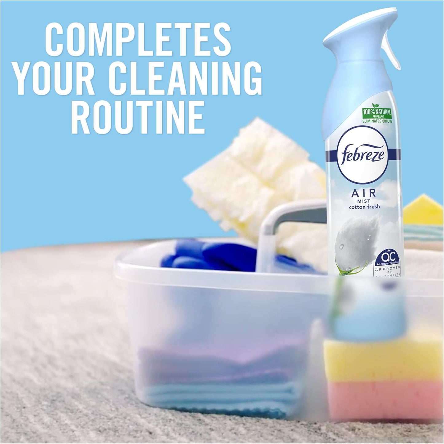 Febreze Air Freshener Spray, Linen & Sky, Odor Eliminator for Strong Odors, 8.8 Oz (2 Count)