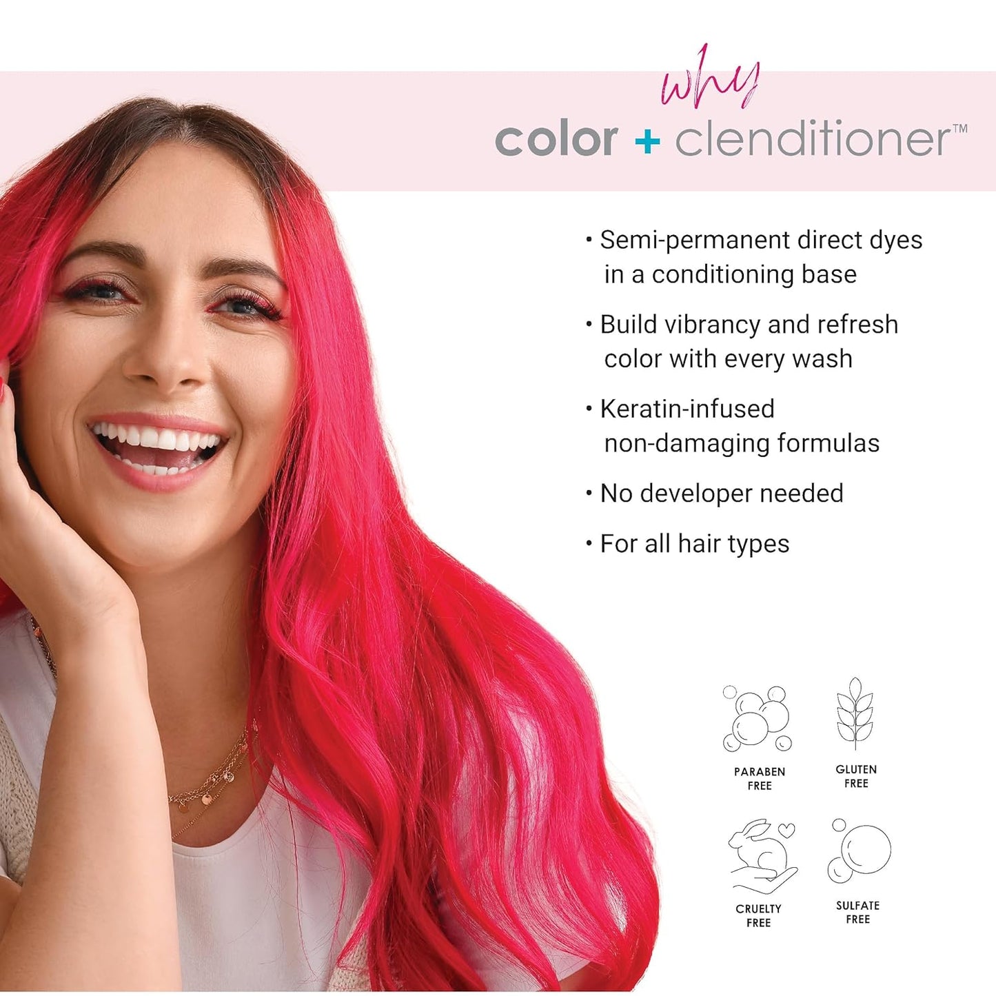 Keracolor Clenditioner Hair Dye (22 Colors) Semi Permanent Hair Color Depositing Conditioner, 12 Fl Oz