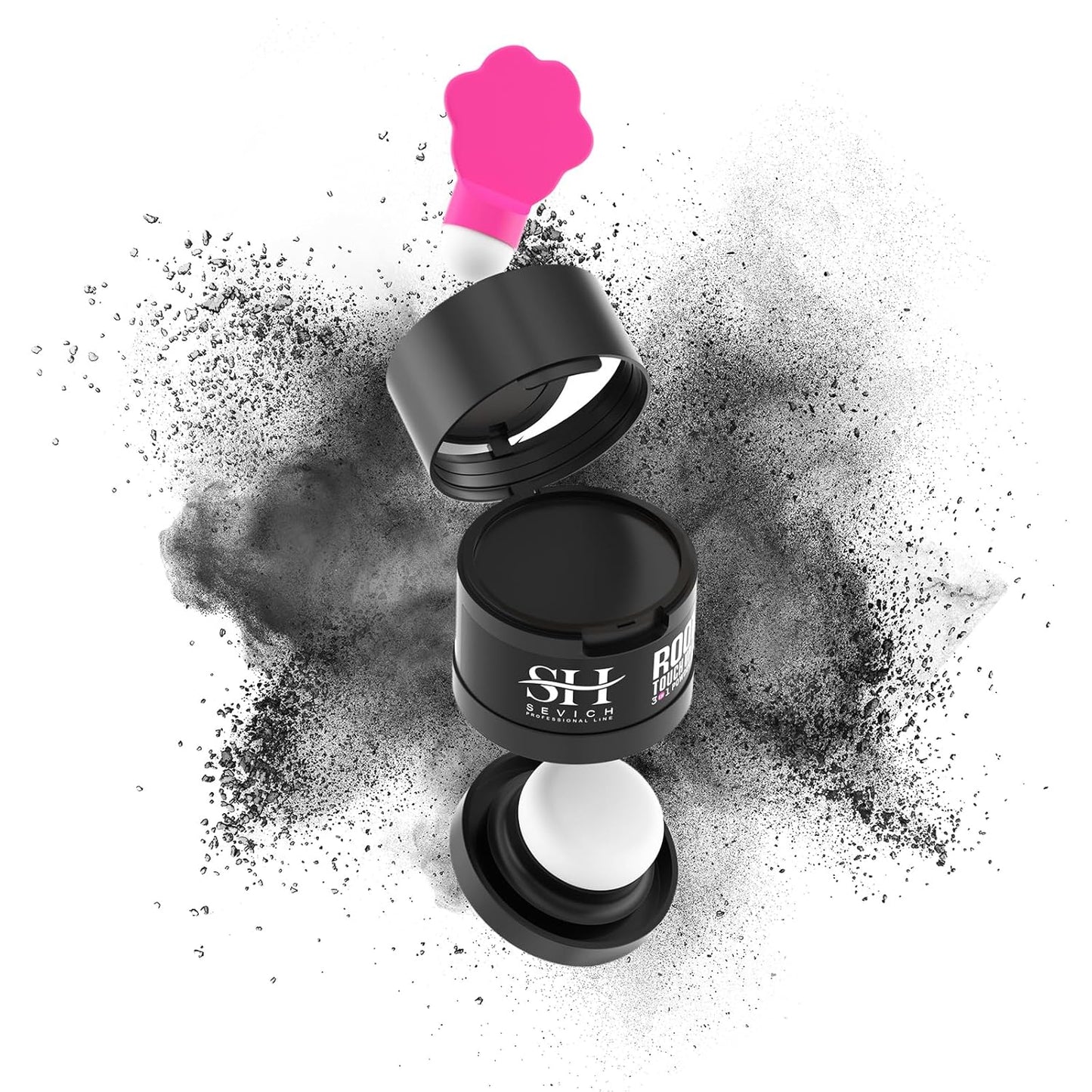Sevich Hairline Powder,Instantly Conceals Hair Loss, Root Touch up Powder, Hair Shadow Toppers for Women & Men, Touch Up for Thinning Gray Hair, Windproof & Sweatproof, Dark Brown