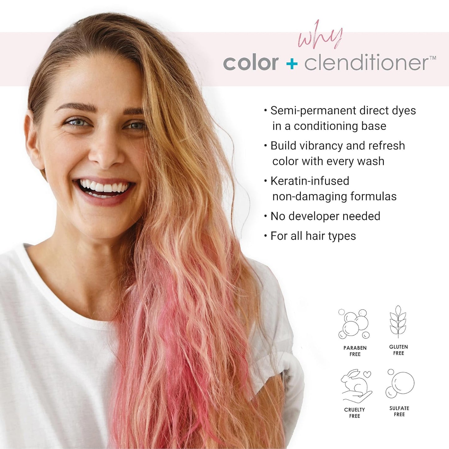Keracolor Clenditioner Hair Dye (22 Colors) Semi Permanent Hair Color Depositing Conditioner, 12 Fl Oz