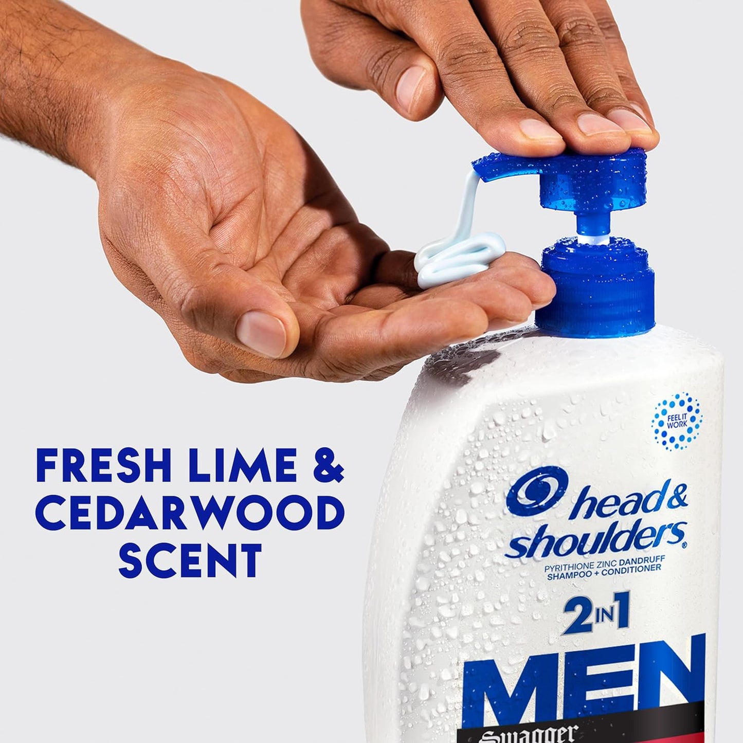 Head & Shoulders Mens 2 in 1 Dandruff Shampoo and Conditioner, Anti-Dandruff Treatment, Old Spice Swagger for Daily Use, Paraben Free, 31.4oz, 2 PACK
