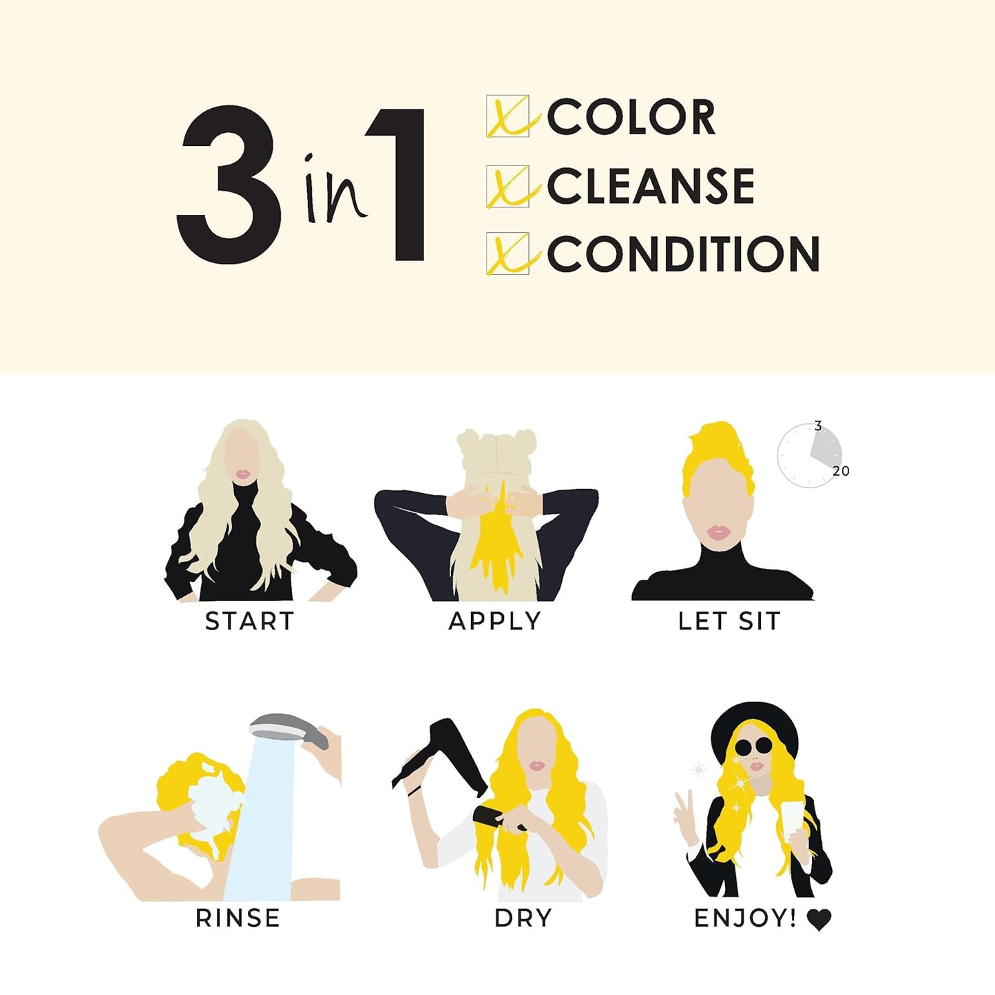 Keracolor Clenditioner Hair Dye (22 Colors) Semi Permanent Hair Color Depositing Conditioner, 12 Fl Oz