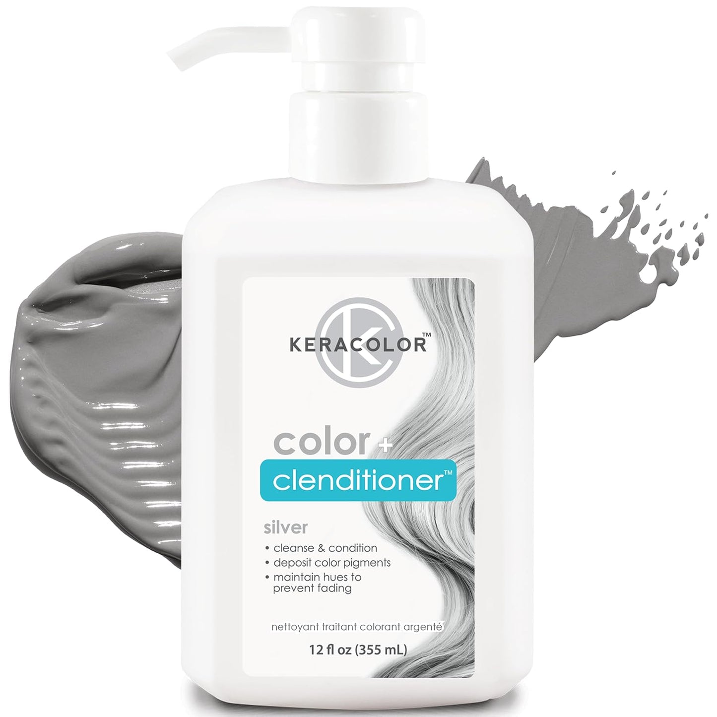 Keracolor Clenditioner Hair Dye (22 Colors) Semi Permanent Hair Color Depositing Conditioner, 12 Fl Oz