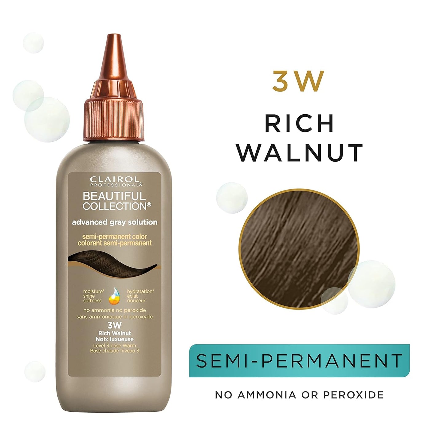 Clairol Professional Beautiful Advanced Gray Solutions, Semi-Permanent Hair Color for Gray Coverage