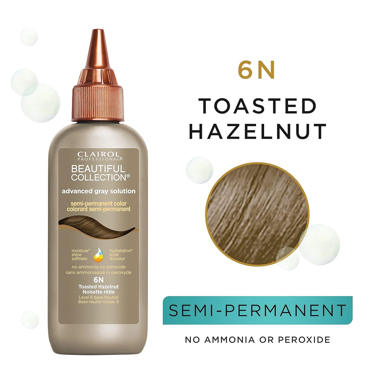 Clairol Professional Beautiful Advanced Gray Solutions, Semi-Permanent Hair Color for Gray Coverage