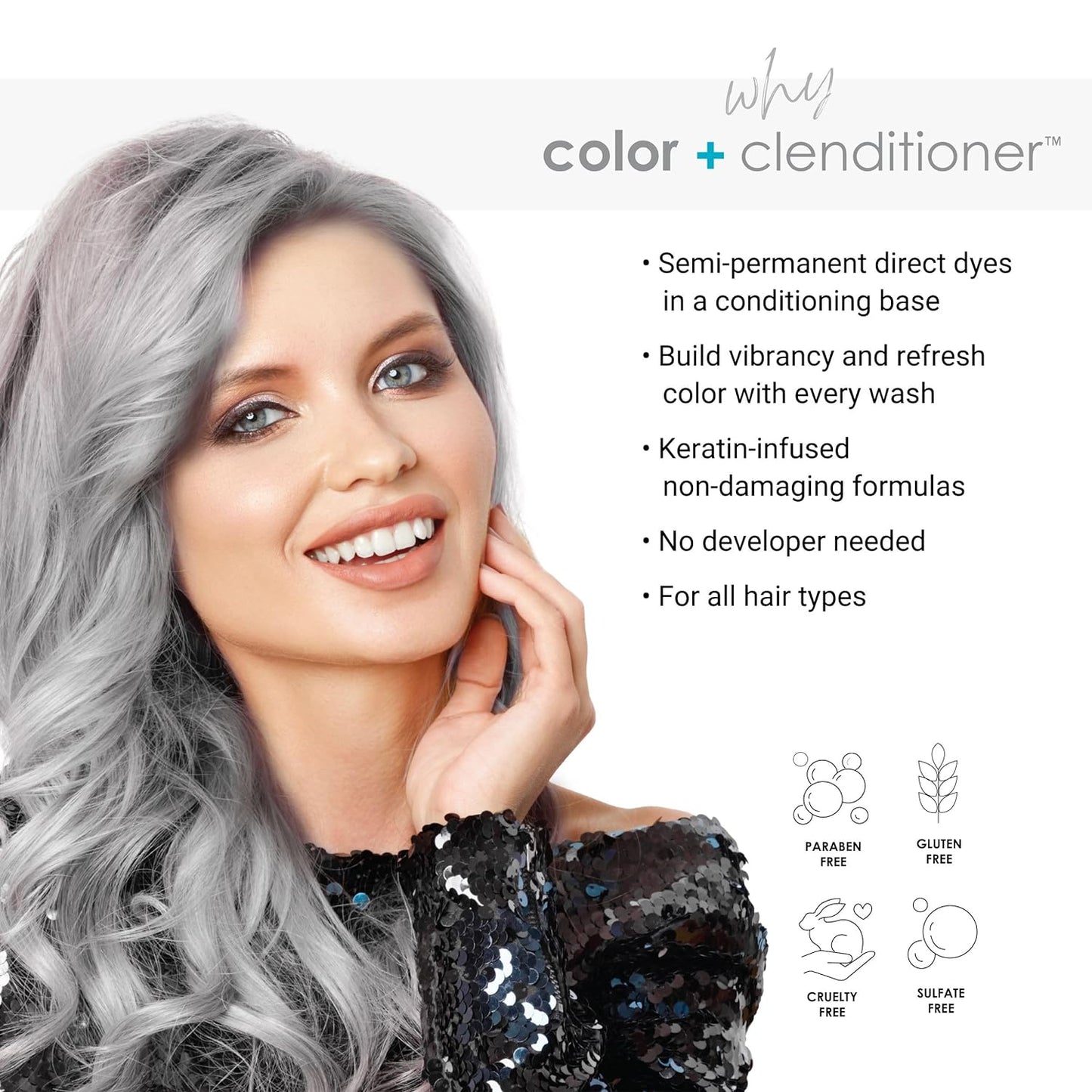 Keracolor Clenditioner Hair Dye (22 Colors) Semi Permanent Hair Color Depositing Conditioner, 12 Fl Oz