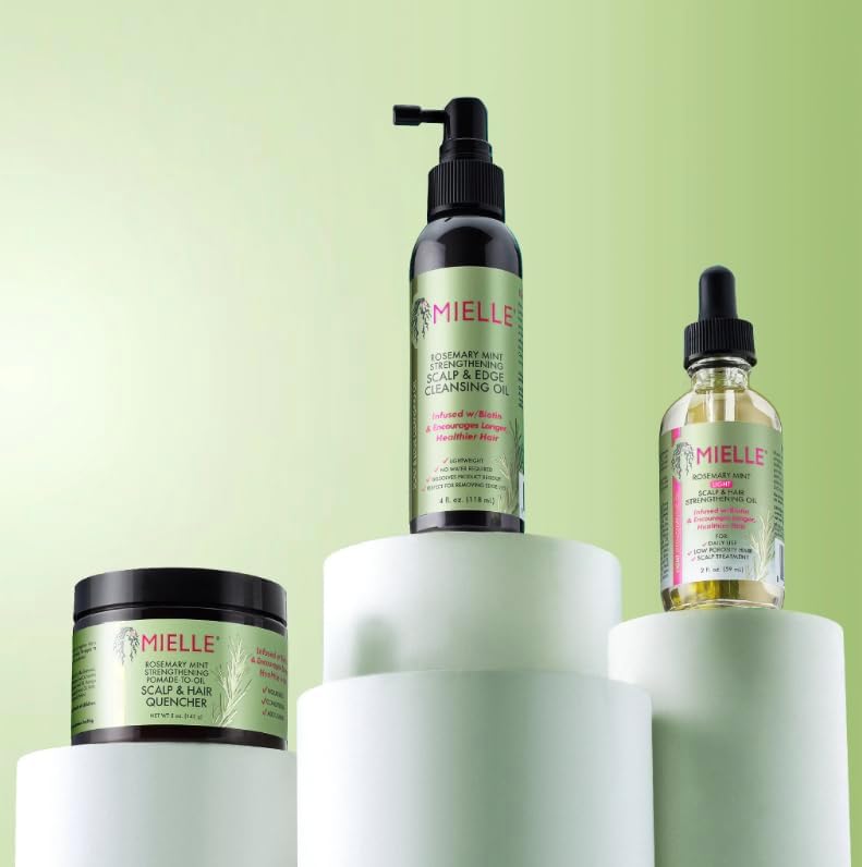 Mielle Organics Rosemary Mint Scalp & Hair Strengthening Oil for All Hair Types, 2 Ounce