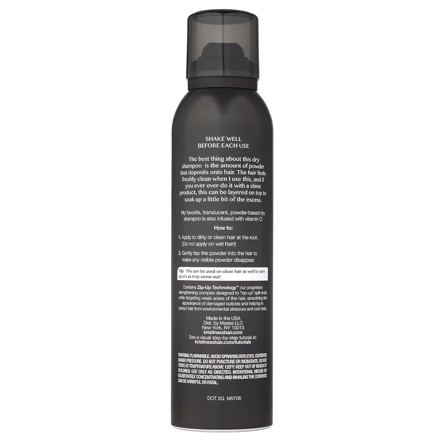 Kristin Ess Style Reviving Vitamin C Dry Shampoo Spray for Oily Hair - Oil Absorbing Light Powder Spray - Shine Enhancing + Hydrating Refresher - Pear Sandalwood Fragrance - Sulfate Free + Color Safe