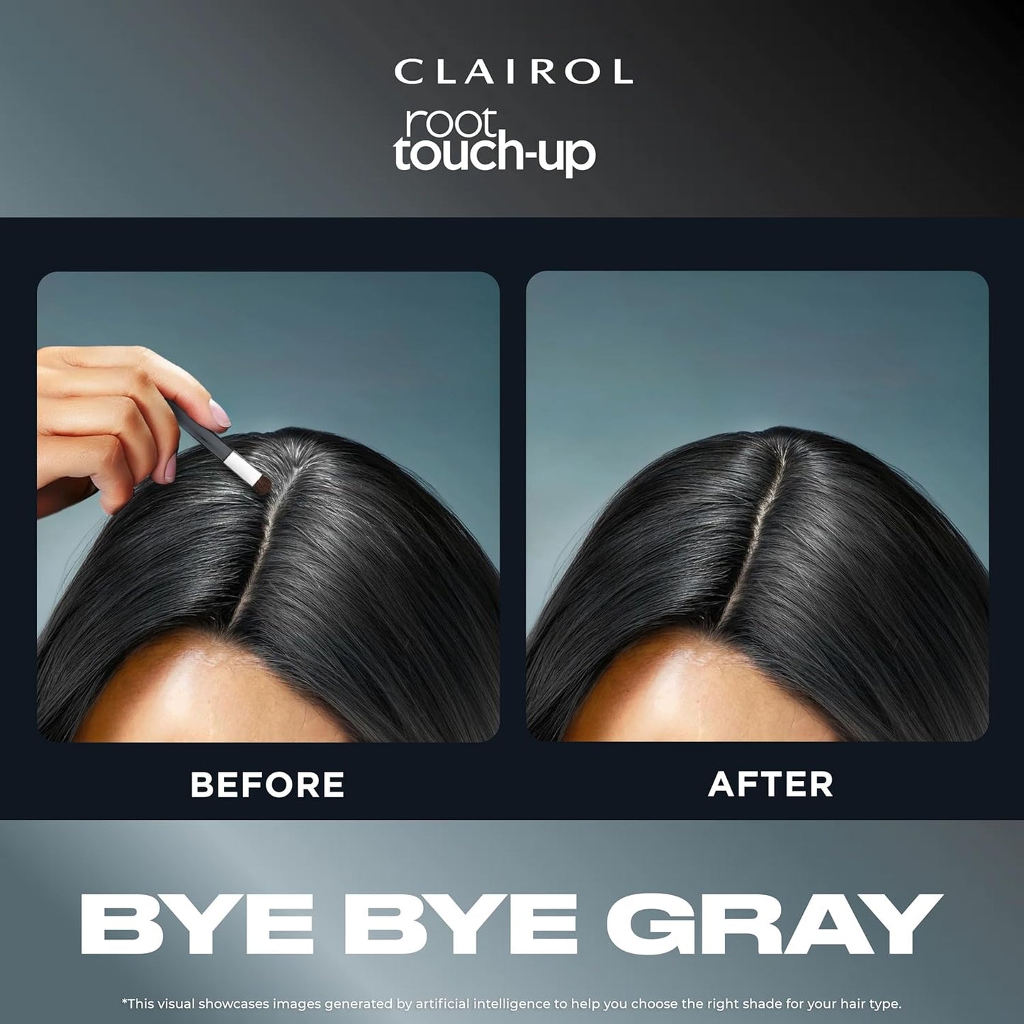 Clairol Root Touch-Up Temporary Concealing Powder, Dark Brown Hair Color, 1 Count