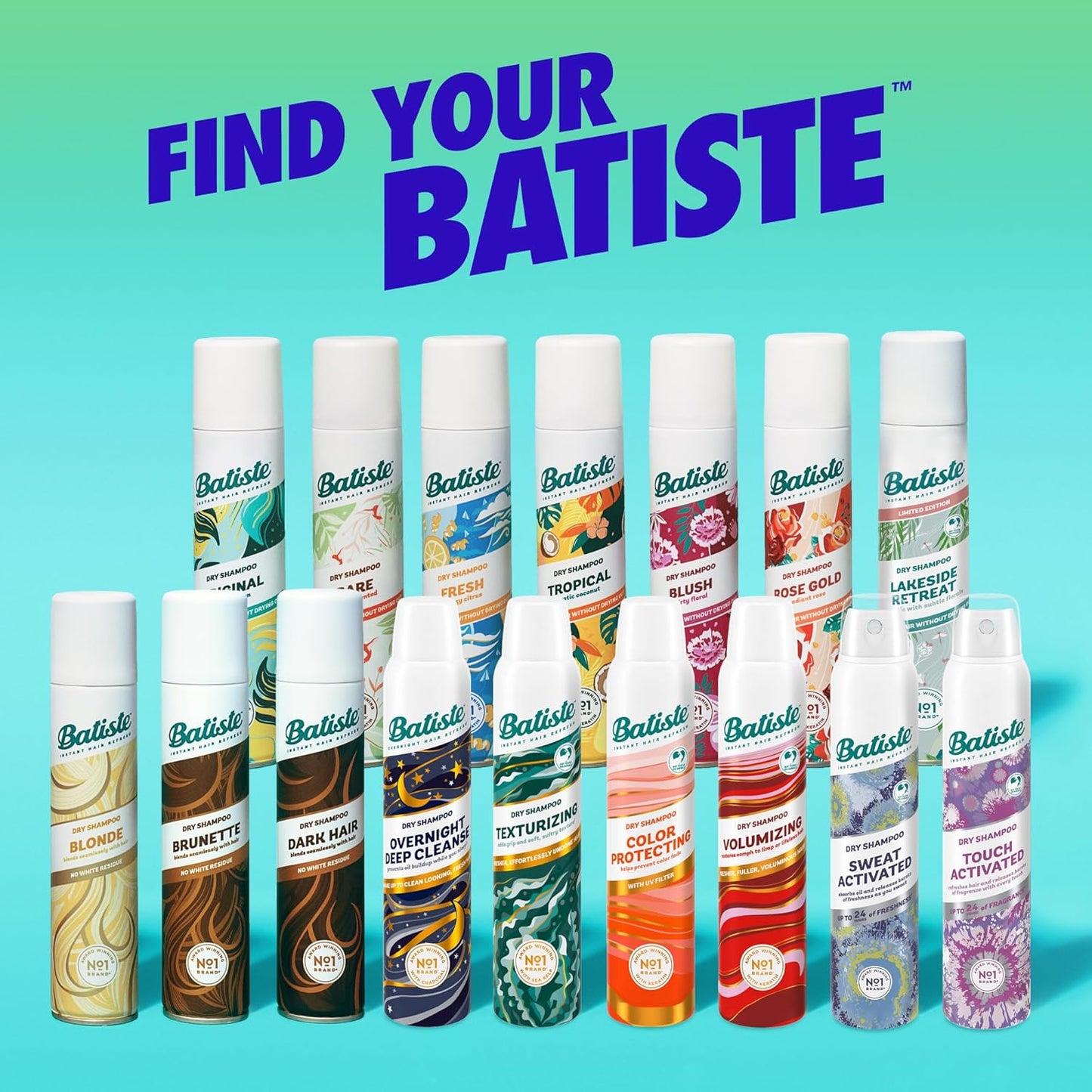 Batiste Sweat Activated Dry Shampoo, Neutralizes Odor for Up to 24 Hours & Prevents Sweat Buildup in Hair, Waterless Shampoo, 3.81 Oz