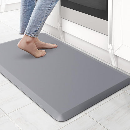 KitchenClouds Kitchen Mat Cushioned Anti Fatigue Rug 17.3"x28" Waterproof, Non Slip, Standing and Comfort Desk/Floor Mats for House Sink Office (Black)