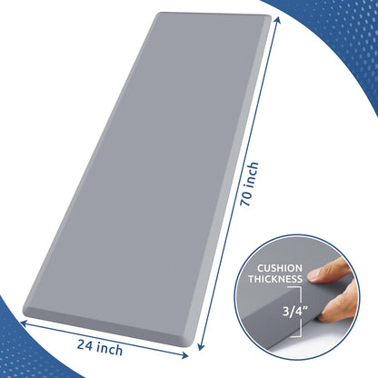 KitchenClouds Kitchen Mat Cushioned Anti Fatigue Rug 17.3"x28" Waterproof, Non Slip, Standing and Comfort Desk/Floor Mats for House Sink Office (Black)