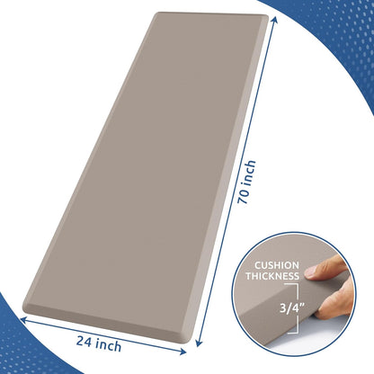 KitchenClouds Kitchen Mat Cushioned Anti Fatigue Rug 17.3"x28" Waterproof, Non Slip, Standing and Comfort Desk/Floor Mats for House Sink Office (Black)
