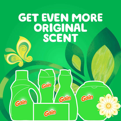 Gain + Aroma Boost Laundry Detergent Liquid, Original Scent, 107 Loads, 154 fl oz, HE Compatible Laundry Soap with Febreze and Oxi
