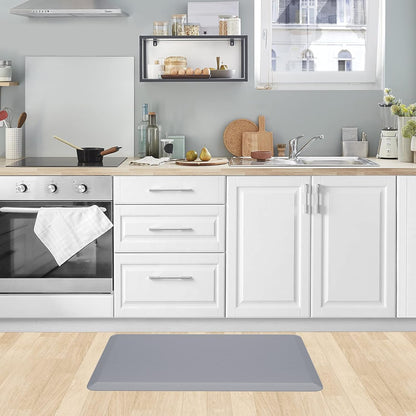 KitchenClouds Kitchen Mat Cushioned Anti Fatigue Rug 17.3"x28" Waterproof, Non Slip, Standing and Comfort Desk/Floor Mats for House Sink Office (Black)