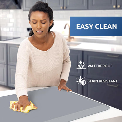 KitchenClouds Kitchen Mat Cushioned Anti Fatigue Rug 17.3"x28" Waterproof, Non Slip, Standing and Comfort Desk/Floor Mats for House Sink Office (Black)