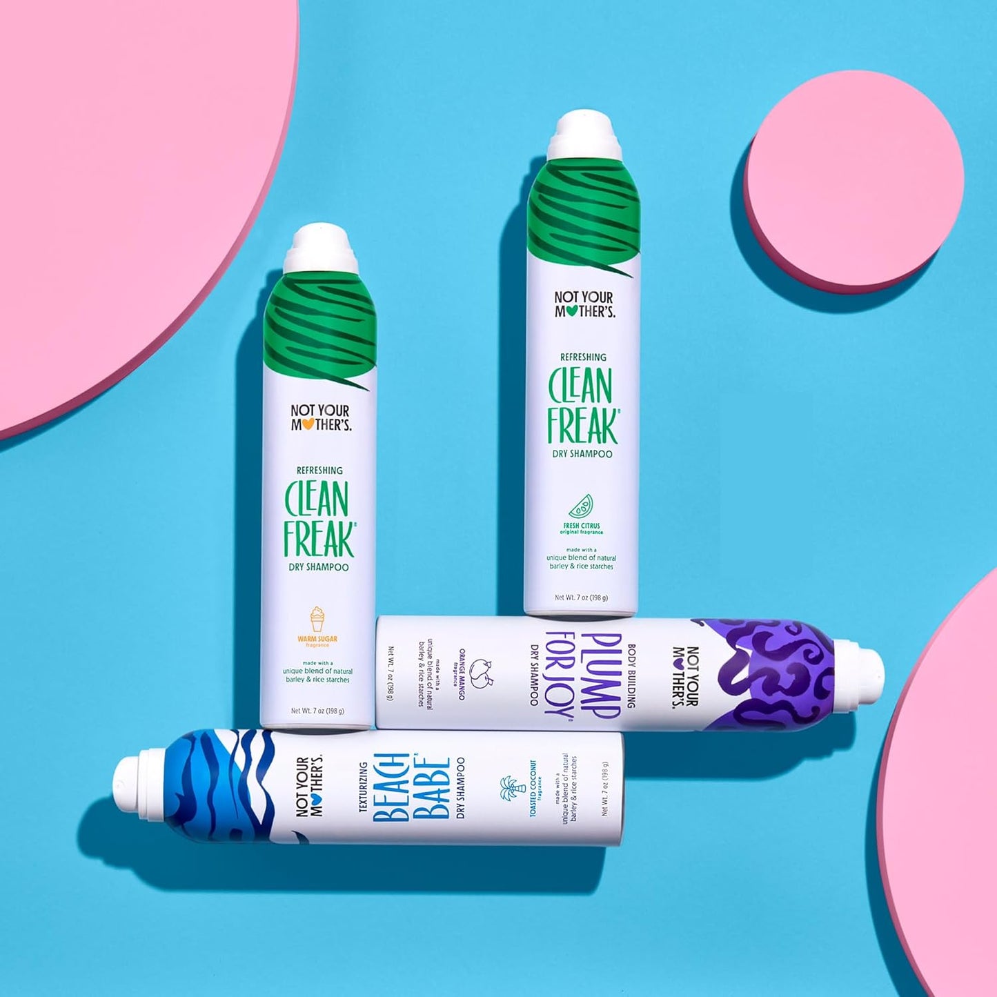 Not Your Mother's Dry Shampoo Assortment (3-Pack) - 7 oz - Clean Freak Dry Shampoo, Plump for Joy Dry Shampoo, Beach Babe Dry Shampoo - Instantly Absorbs Oil in Hair