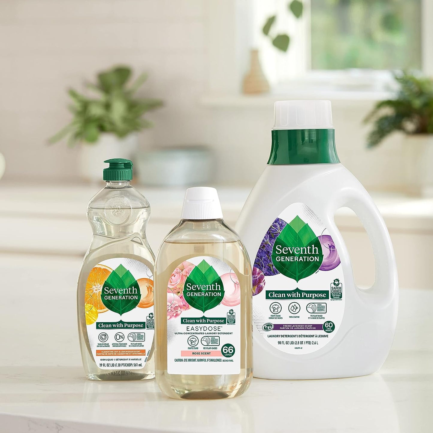 Seventh Generation Dish Soap Liquid, Fragrance Free, 19 oz, Pack of 6