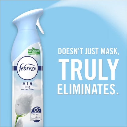 Febreze Air Freshener Spray, Linen & Sky, Odor Eliminator for Strong Odors, 8.8 Oz (2 Count)