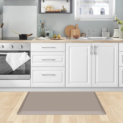 KitchenClouds Kitchen Mat Cushioned Anti Fatigue Rug 17.3"x28" Waterproof, Non Slip, Standing and Comfort Desk/Floor Mats for House Sink Office (Black)