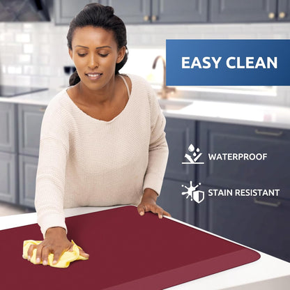KitchenClouds Kitchen Mat Cushioned Anti Fatigue Rug 17.3"x28" Waterproof, Non Slip, Standing and Comfort Desk/Floor Mats for House Sink Office (Black)