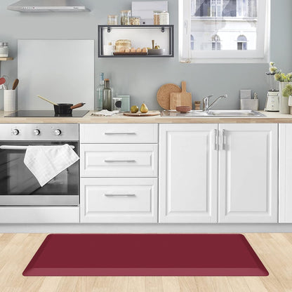 KitchenClouds Kitchen Mat Cushioned Anti Fatigue Rug 17.3"x28" Waterproof, Non Slip, Standing and Comfort Desk/Floor Mats for House Sink Office (Black)